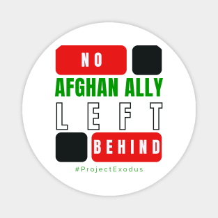 No Afghan ally left behind (back design, light background) Magnet